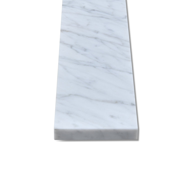 PROOX 21.25" Wide White Carrara Marble Side Splash For Vanity Sink Top
